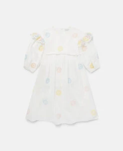 STELLA MCCARTNEY Flower Crochet Puff Sleeve Dress -Stella Mccartney Store f81d24b30c1be671740179b8729f544fddc6ffb4 K02158PK04758434 P