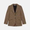 STELLA MCCARTNEY S-Wave Print Single-Breasted Blazer -Stella Mccartney Store f8fa3e61ca93c45a476564eca0c780be74e54f52 6500103AJ3019907 C