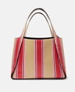 STELLA MCCARTNEY Stella Logo Striped Raffia Tote Bag -Stella Mccartney Store fa4543b971afbf0bbcda93abe72d077996d3e4e4 502793WP01416309 P