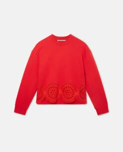 STELLA MCCARTNEY Broderie Anglaise Jersey Sweatshirt