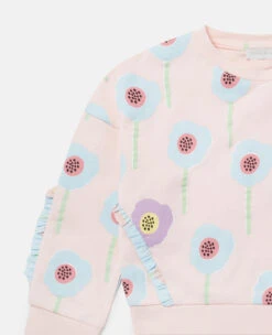 STELLA MCCARTNEY Graphic Flower Print Frill Trim Sweatshirt 7 STELLA MCCARTNEY Graphic Flower Print Frill Trim Sweatshirt -Stella Mccartney Store fcdf9214c8443729e22bc2fd8c0b349a0c36139c K02016PK04018434 G