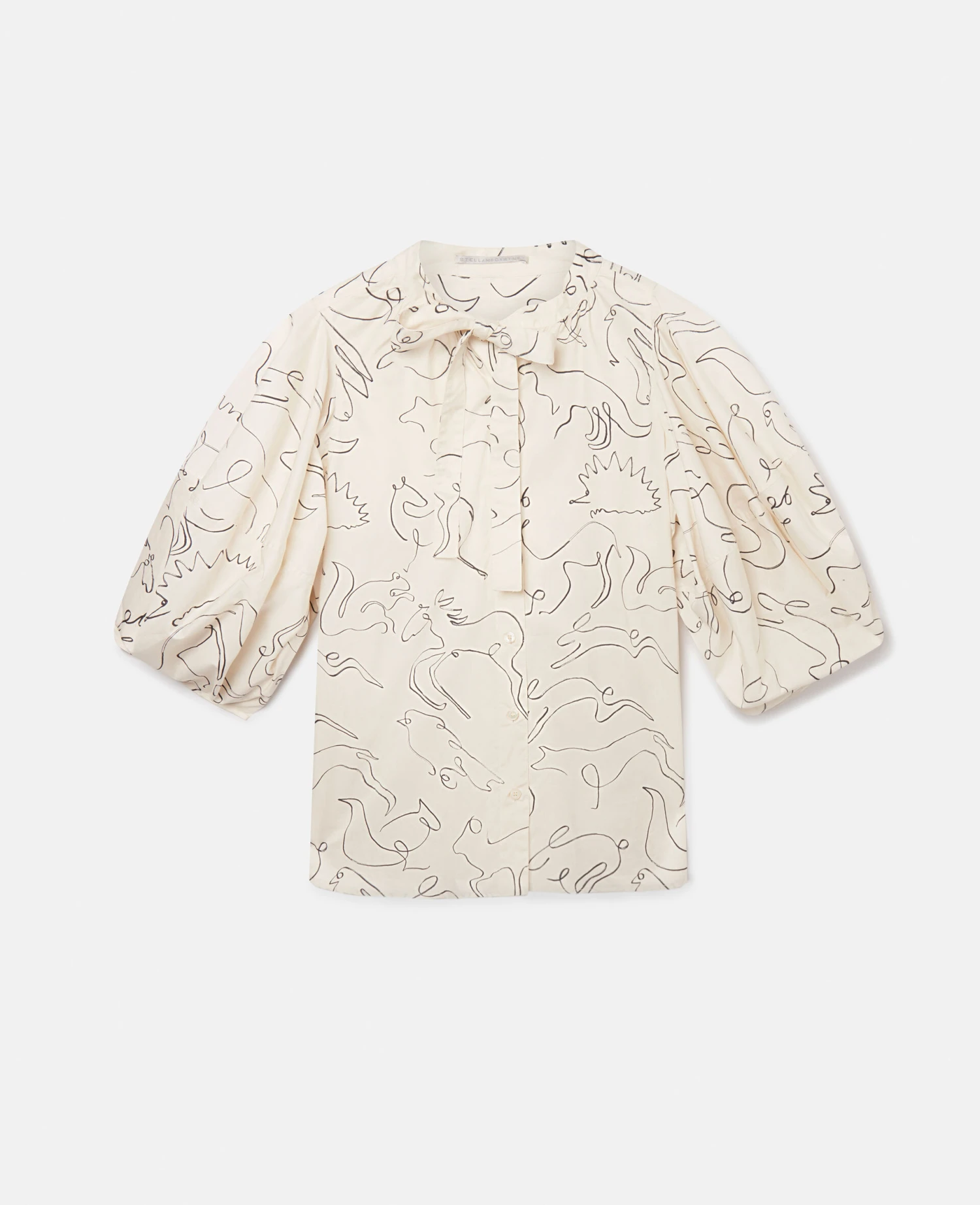 STELLA MCCARTNEY Rewild Doodle Print Twill Top 3 STELLA MCCARTNEY Rewild Doodle Print Twill Top