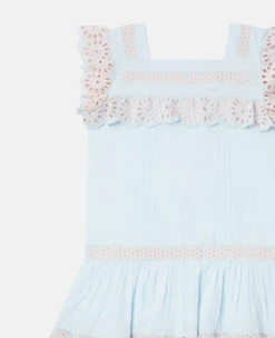 STELLA MCCARTNEY Broderie Anglaise Trim Dress -Stella Mccartney Store ff4356f86c05b8e6aee5f5597284bb96dbc30245 K02159PK00024210 G