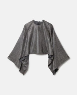 STELLA MCCARTNEY Satin Cropped Cape Top